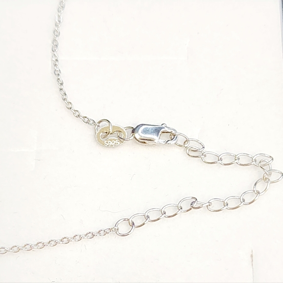 Crystal Healing Sterling Flower Necklace, 925 Silver - Picture 3 of 3